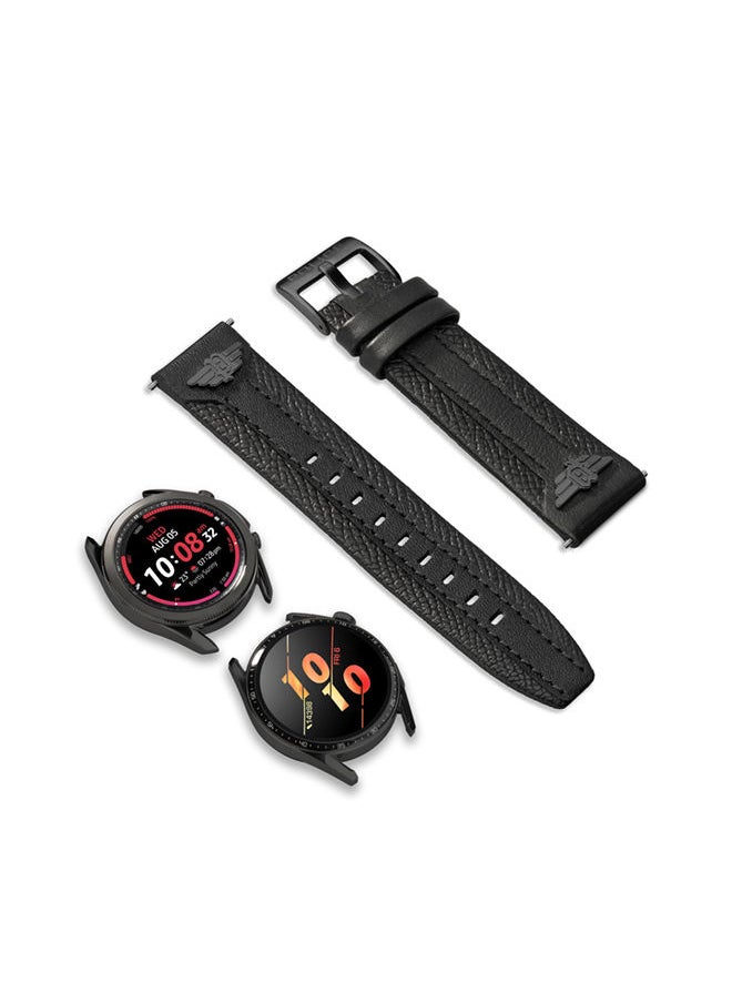 POLICE حزام جلدي بديل عالمي للرجال والنساء، متوافق مع ساعات Apple Watch Series 3-9 & SE (38-40-41) وSamsung وHuawei أو ساعة كوارتز بعرض 20 مم  - Image 5