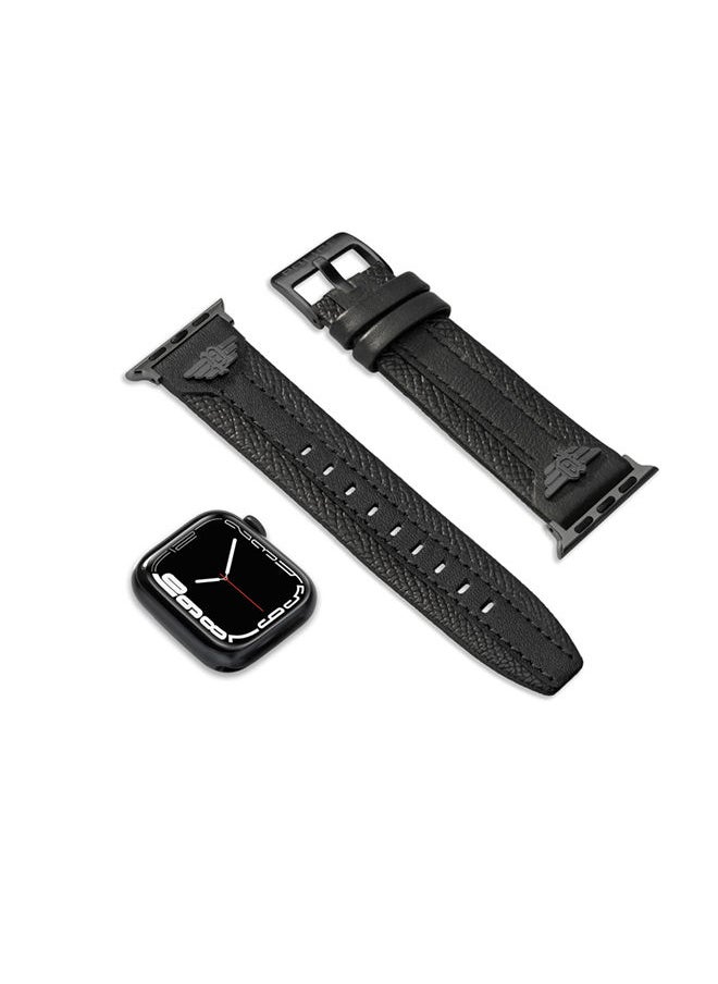 POLICE حزام جلدي بديل عالمي للرجال والنساء، متوافق مع ساعات Apple Watch Series 3-9 & SE (38-40-41) وSamsung وHuawei أو ساعة كوارتز بعرض 20 مم  - Image 4