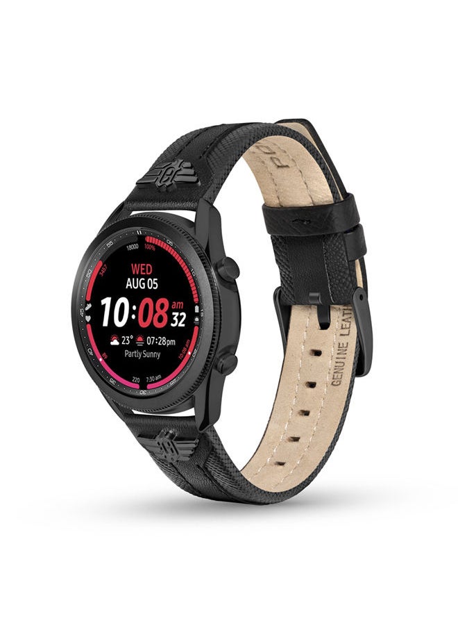 POLICE حزام جلدي بديل عالمي للرجال والنساء، متوافق مع ساعات Apple Watch Series 3-9 & SE (38-40-41) وSamsung وHuawei أو ساعة كوارتز بعرض 20 مم  - Image 2