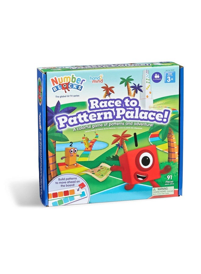 hand2mind hand2mind Numberblocks Race to Pattern Palace! Board Game, Educational Board Games, Numbers for Toddlers, Math Toys for Kids 3-5, Preschool Learning Activities, Birthday Gifts for Kids  - Image 1