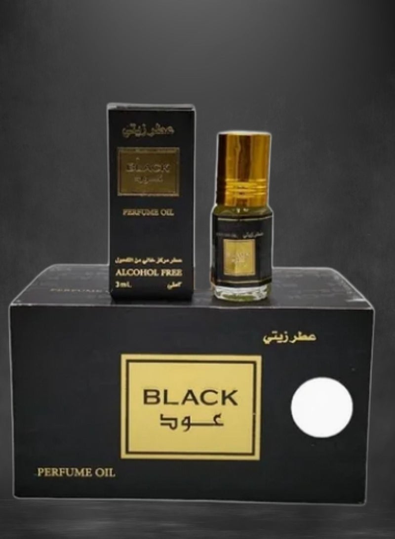 بانافع 12 قطع عطر زيتي عود بلاك  ثابت وفواح عبوة اقتصادية 3 مل - Image 1
