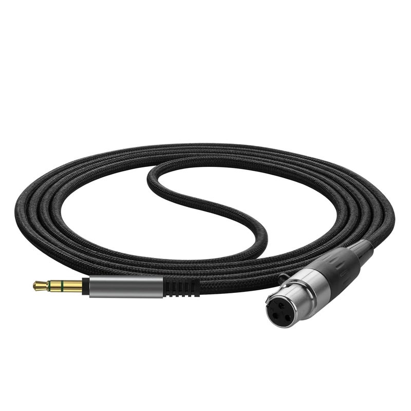 جيكريا كابل صوتي من متوافق مع سماعات Beyerdynamic DT 900 PRO X و DT 770 PRO X LE، كابل استبدال ستيريو من النايلون المضفر مقاس 3.5 مم (6 أقدام / 1.7 متر) - Image 2