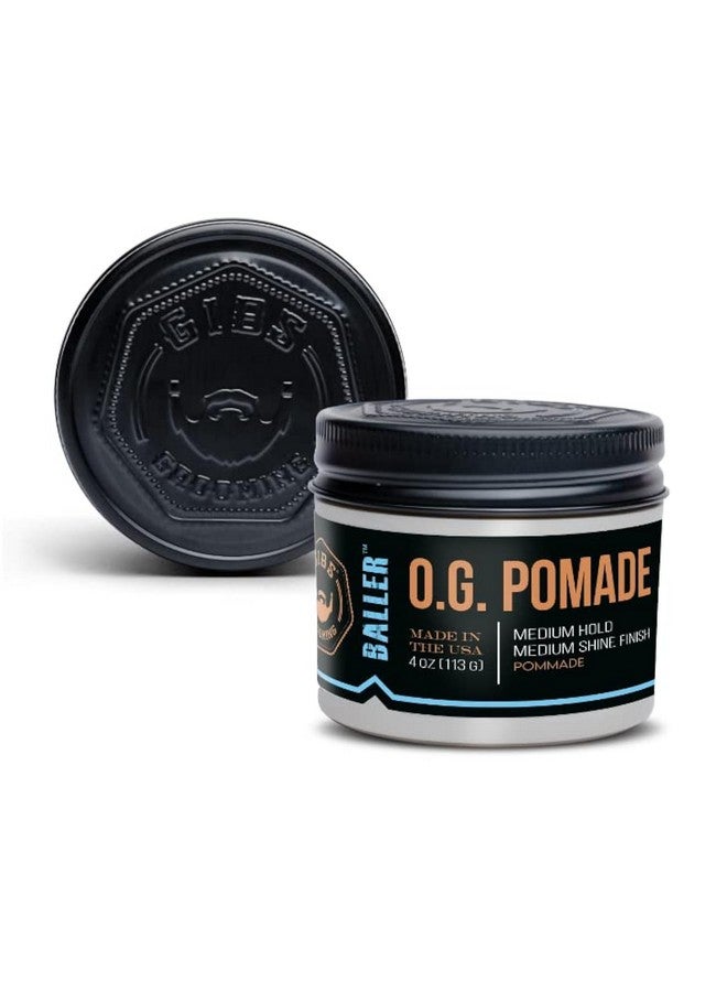 جيبس GIBS Pomade OG BALLER - ثبات متوسط، لمعان متوسط، مظهر كلاسيكي، صنع في الولايات المتحدة الأمريكية، 4 أونصة - Image 1