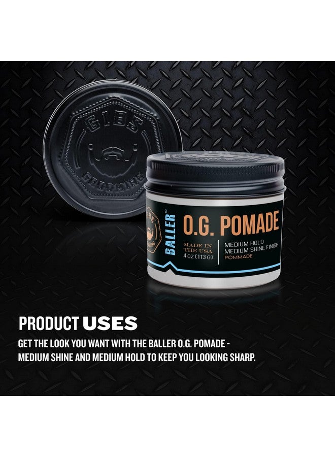 جيبس GIBS Pomade OG BALLER - ثبات متوسط، لمعان متوسط، مظهر كلاسيكي، صنع في الولايات المتحدة الأمريكية، 4 أونصة - Image 4