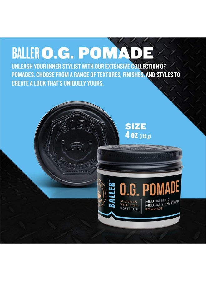 جيبس GIBS Pomade OG BALLER - ثبات متوسط، لمعان متوسط، مظهر كلاسيكي، صنع في الولايات المتحدة الأمريكية، 4 أونصة - Image 3