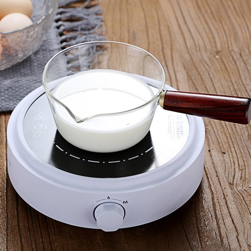 TIDTALEO Mini Glass Saucepan 400ml Borosilicate Milk Pot with Handle for Stovetop Cooking Home Kitchenware - Image 5
