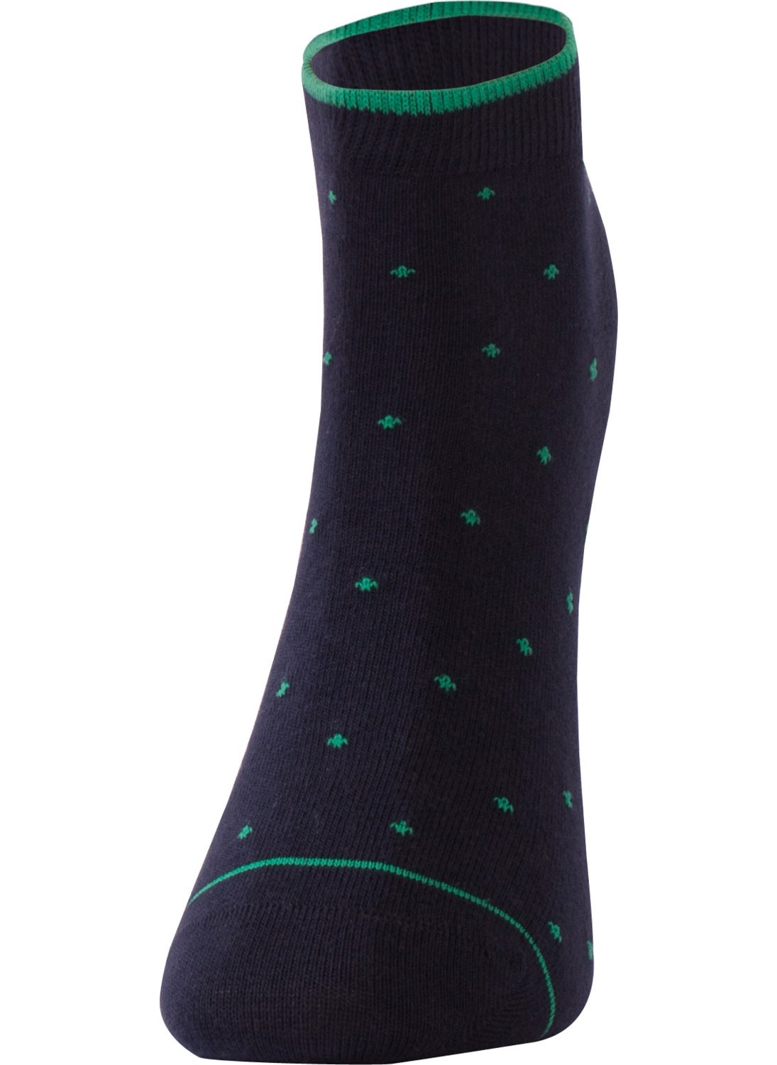 The Don Polka Dot Women's Booties Socks Navy Blue Green  - Image 1