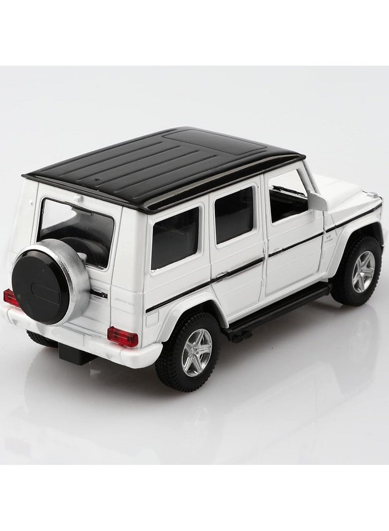 هالامودو 1/36 مقياس مرسيدس بنز جي 63 طراز سيارة مصبوبة، زنك ألوي للأطفال لعبة السيارة، سحب السيارة الخلفية لعبة، موديل سيارة للأطفال، الأولاد والبنات هدايا (أبيض) 13 سم *5 سم *5 سم *5 سم - Image 2