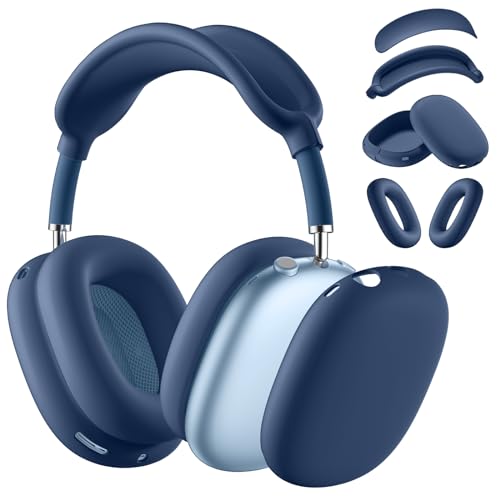Lerobo Case Cover for AirPods Max Headphones AntiScratch Ear Pad Case CoverEar Cups CoverHeadband Cover Soft Silicone Skin Protector for Apple AirPods Max 20242020 AccessoriesDarkBlue - Image 1