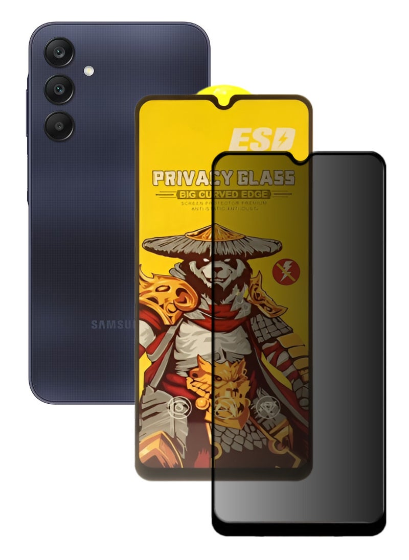ESD Tempered Dustproof Privacy Glass Screen Protector Compatible For Samsung Galaxy A25 - Image 1