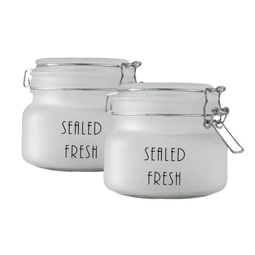 Femora Frost Square Glass Jars For Kitchen| Kitchen Storage Jar|Stainless Steel Airtight Lids|1 Year Warranty| Airtight|for Snacks,Fry Food,Masala,Spice,Pickle,Cookies| 750Ml| Set of 2,Transparent - Image 3