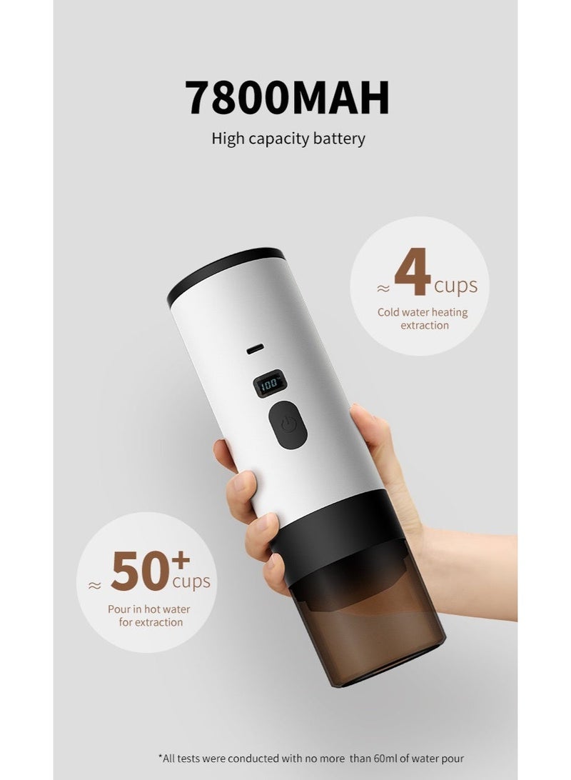 رومتون ماكينة جوربتس المحمولة للإسبريسو الكهربائية، صانع قهوة محمول 2 في 1 مع تسخين ذاتي، منفذ شحن USB-C، صانع قهوة يعمل بالقهوة المطحونة وكبسولات NS للمركبات الترفيهية والتخييم والمشي لمسافات طويلة والمكتب - Image 2