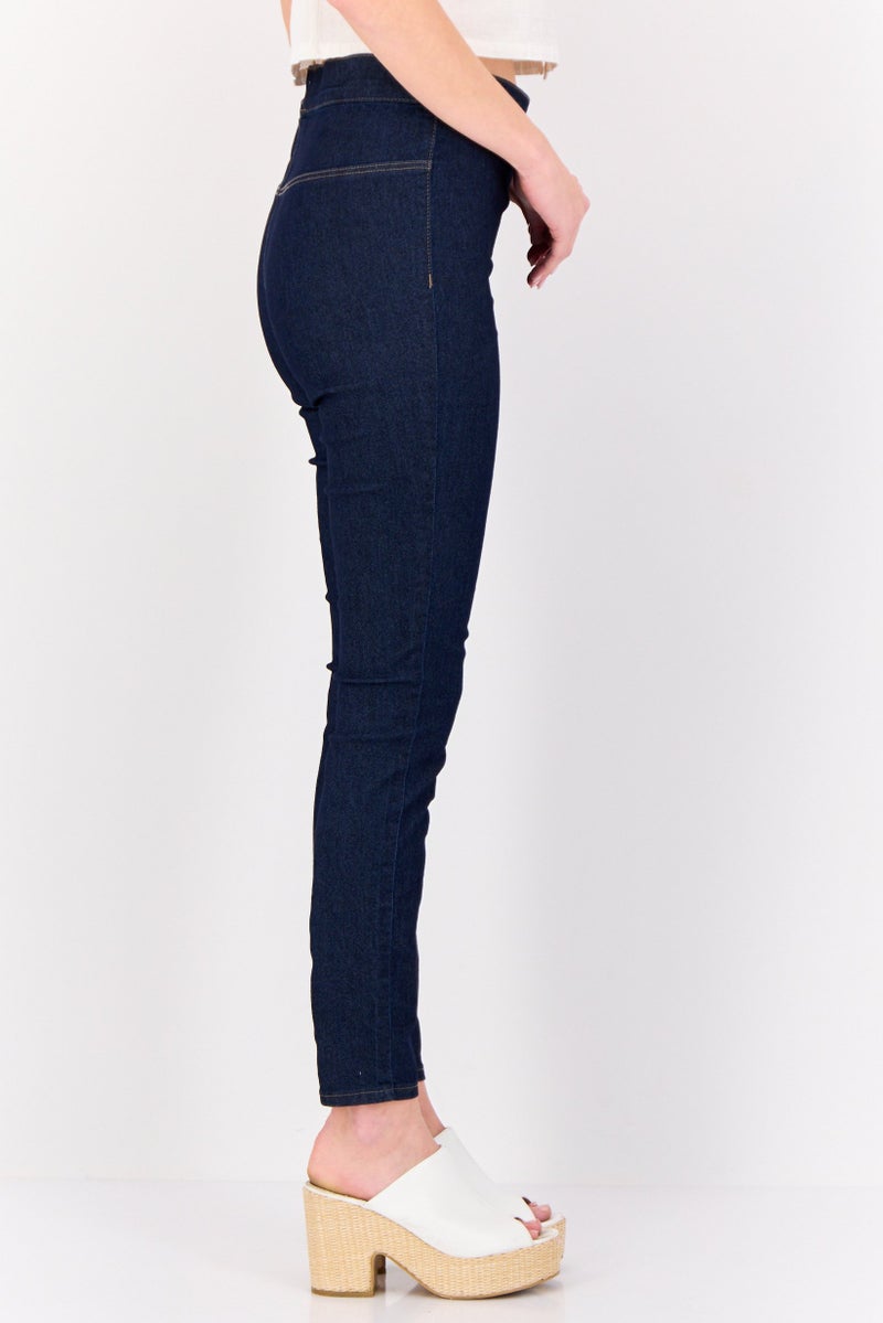 ONLY Jdy By Only Women Skinny Fit Solid Stretchable Jeans, Navy - Image 2