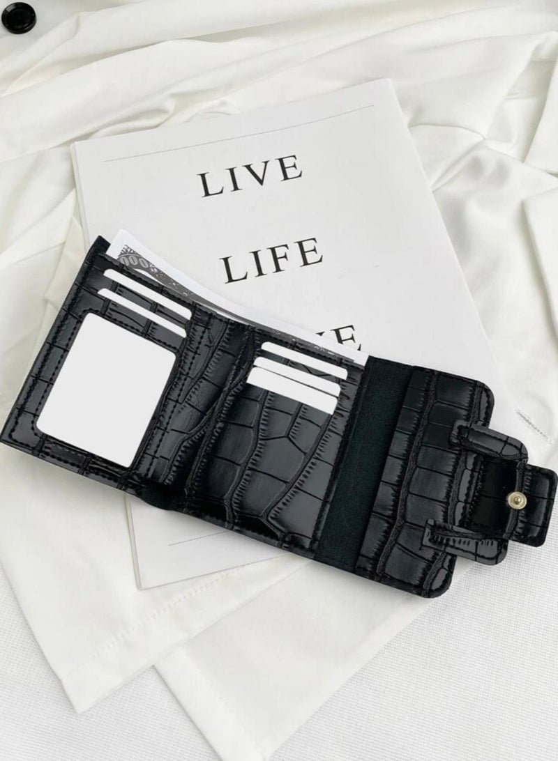 شي إن محفظه نسائيه بنقشه التمساح اسود - Image 2