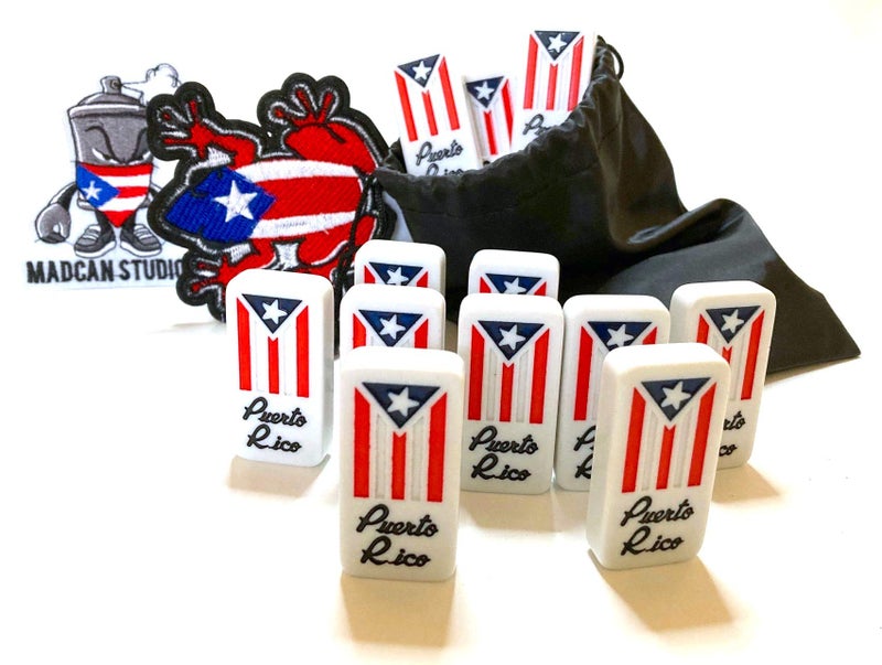 PRK 14 Puerto Rico Dominoes Flag Domino Set Game Tiles Boricua PR Puerto Rican Classic Must Have No Box Travel Bag Included, Adult Size, Perfect for Seniors, Boricua Style - Image 5