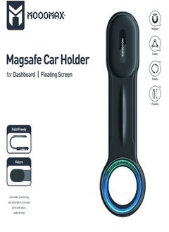 Magsafe Car Mount, Magnetic Phone Holder for Car, Magsafe Car Dash Mount Compatible with iPhone 15 Pro Max/iPhone 15 Plus/14/13/12 Series, Bendable Memory Titanium Alloy for All Dashboard, Windshield