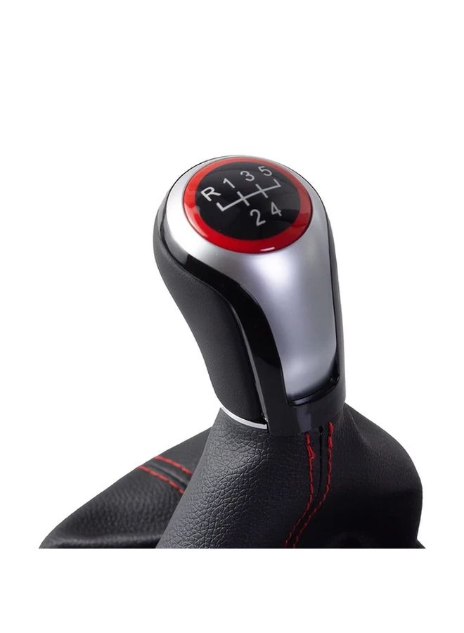Red Circle Line Shift Knob With Dust Cover For 6 Speed Transmissions 2007 2015 - Image 5