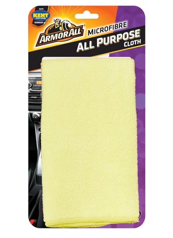ARMOR ALL Microfibre All Purpose Cloth, Durable And 8 Times More Absorbent Than Normal Towel, 1 Piece Multi Colour  - Image 1