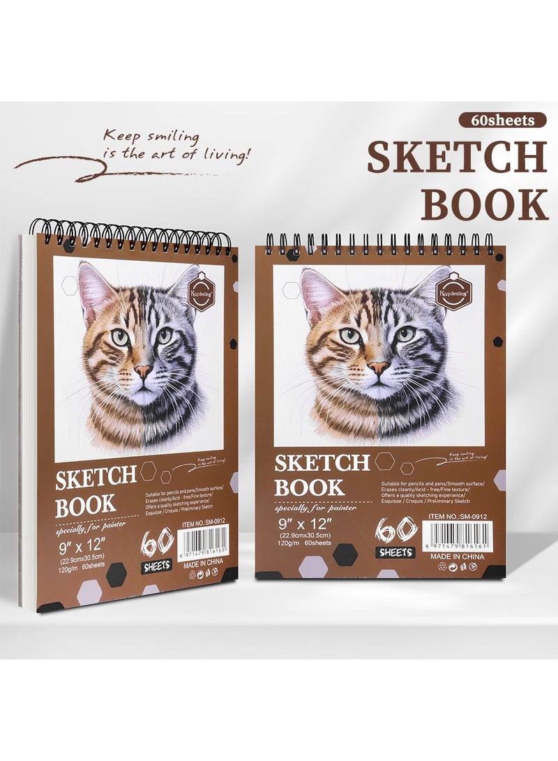 Keep Smiling-Sketchbook Hardcover 60 Sheets size 22.9× 30.5cm - Image 3