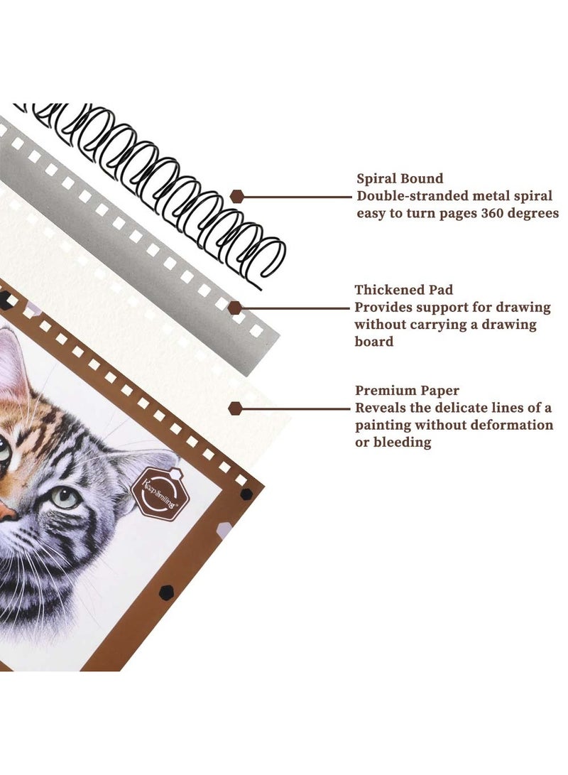 Keep Smiling-Sketchbook Hardcover 60 Sheets size 22.9× 30.5cm - Image 4
