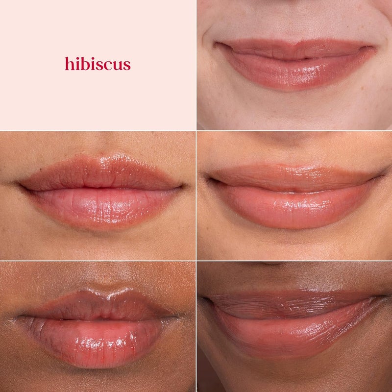 Burt's Bees Lip Tint Balm with Long Lasting 2 in 1 Duo Tinted Balm Formula, Color Infused with Deeply Hydrating Shea Butter for a Natural Looking Buildable Finish, Soft Hibiscus (2-Pack) - Image 5