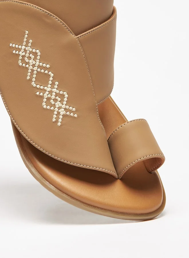 Al Waha Men's Printed Slip-On Arabic Sandals