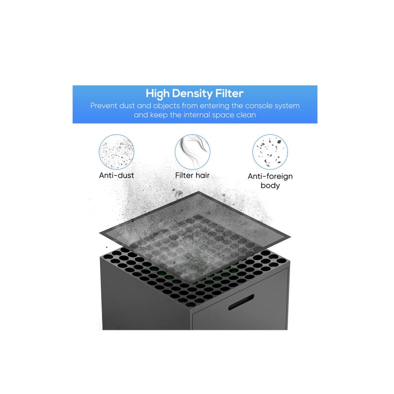 Zikra Dust Filter Cover for Xbox Series X with Rubber Dust Plugs, Top Case Dust Proof Filter Cover,  Silicone Dust Plugs and Thump Grip Caps for Xbox Series X - 2 Pack Sets - Image 5