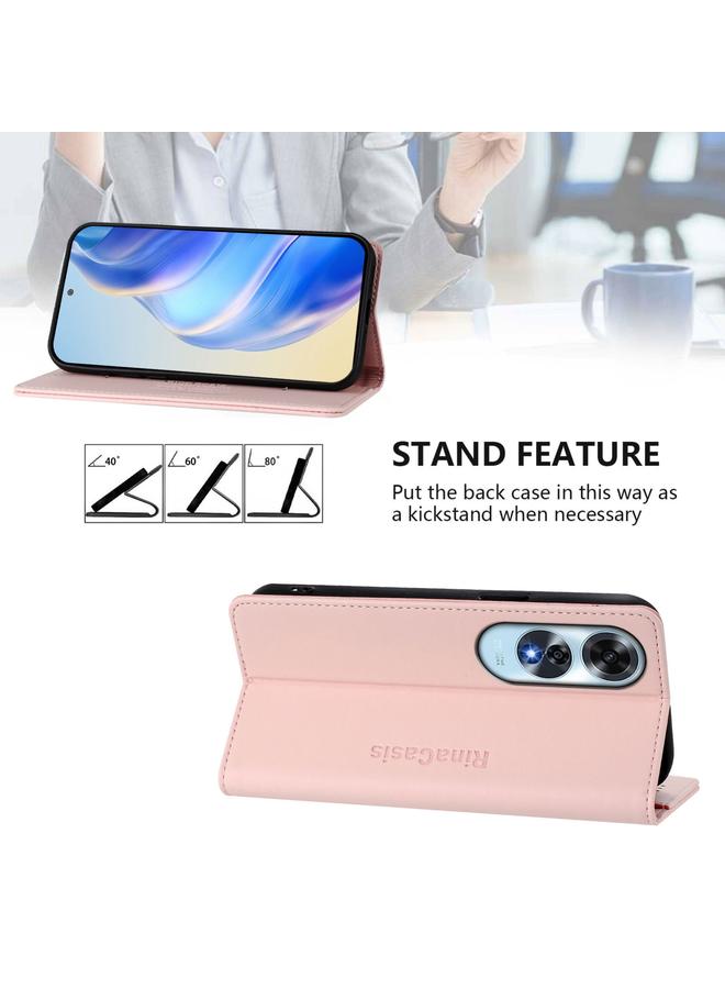 erorex Case For OPPO A60 4G Global RC01 Dual-Folded Magnetic Suction RFID Leather Phone Case - Image 4