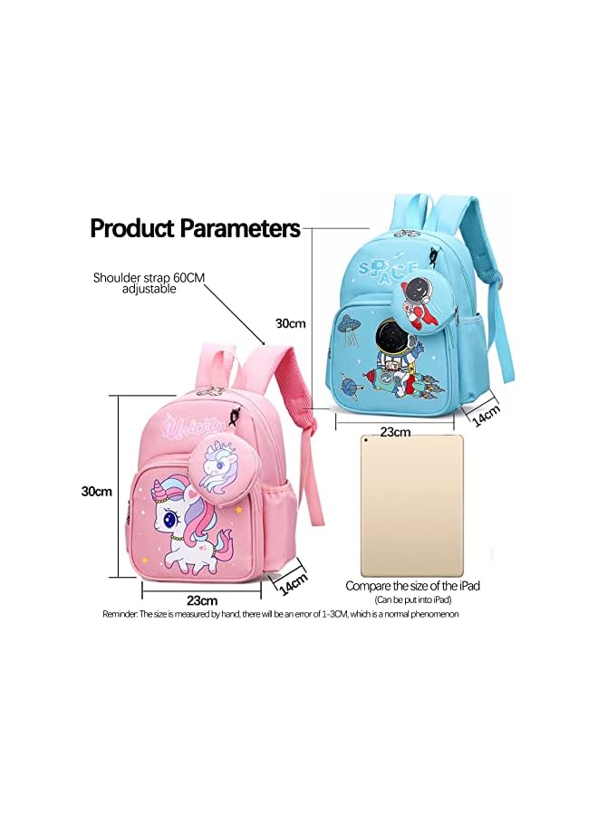 S-TOP Toddler Backpack Cute Cartoon Schoolbag Lightweight Bookbags Daypack School Backpack with Adujustable Strap Small Preschool School Bag with Coin Pocket for Girls Boys - Image 2