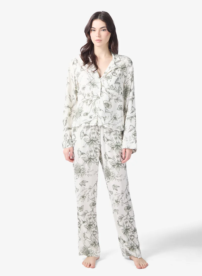 hunkemoller  Printed Pocket detail nightwear shirt for Women | Best Price UAE