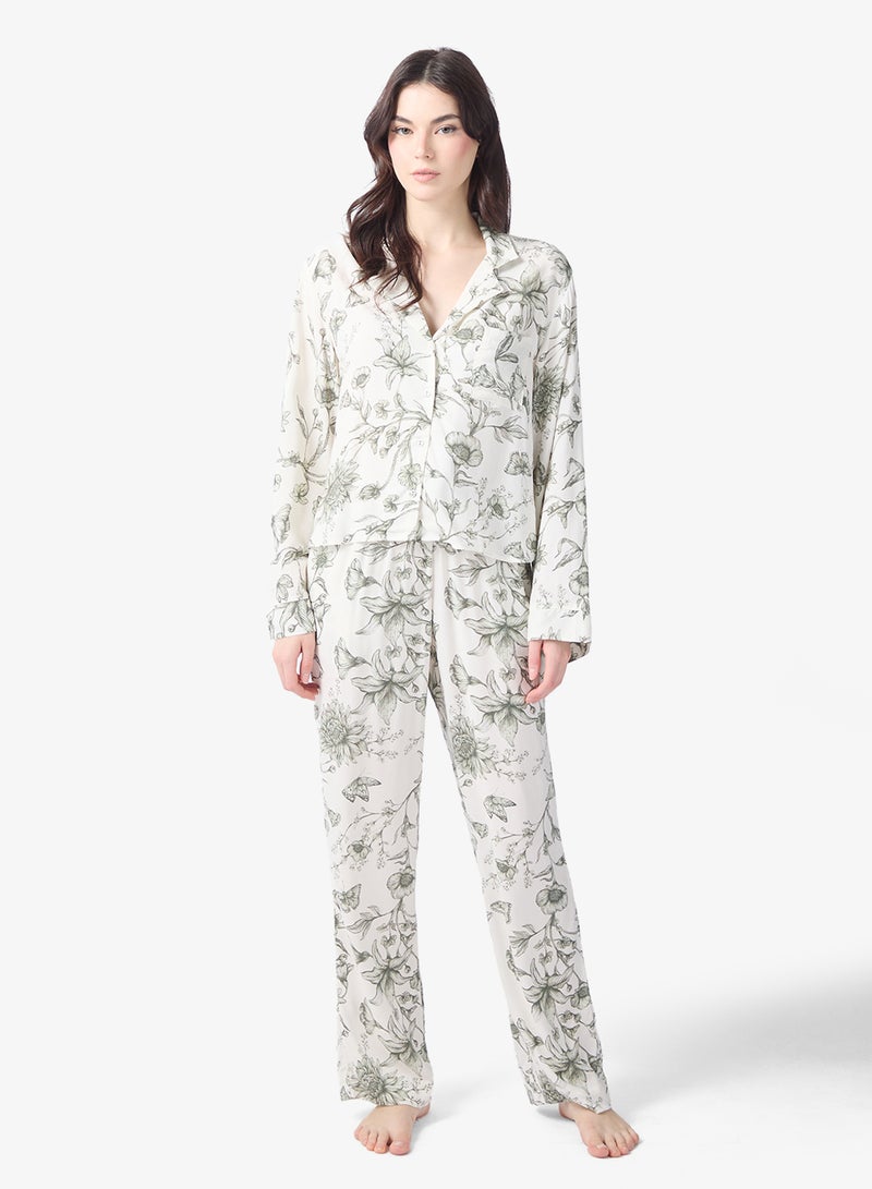 hunkemoller Printed Pocket detail nightwear shirt - Image 4