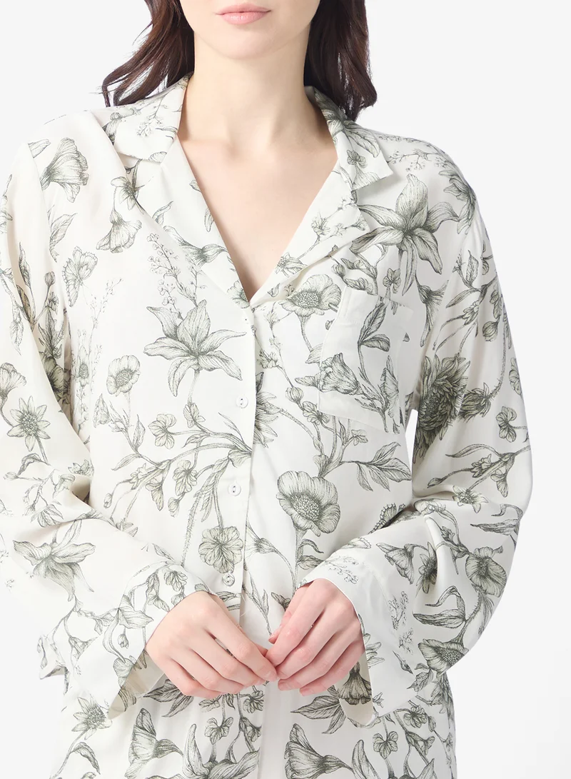 hunkemoller  Printed Pocket detail nightwear shirt for Women | Best Price UAE