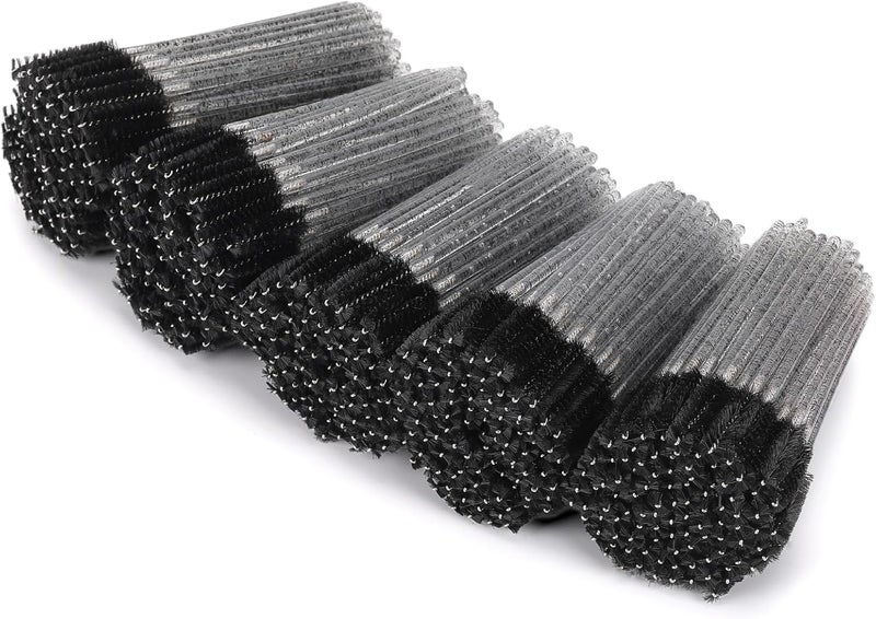 Tbestmax 500 Disposable Mascara Wands Eyelash Brush Spoolies for Eyebrow Eye Lash Extension Black - Image 1