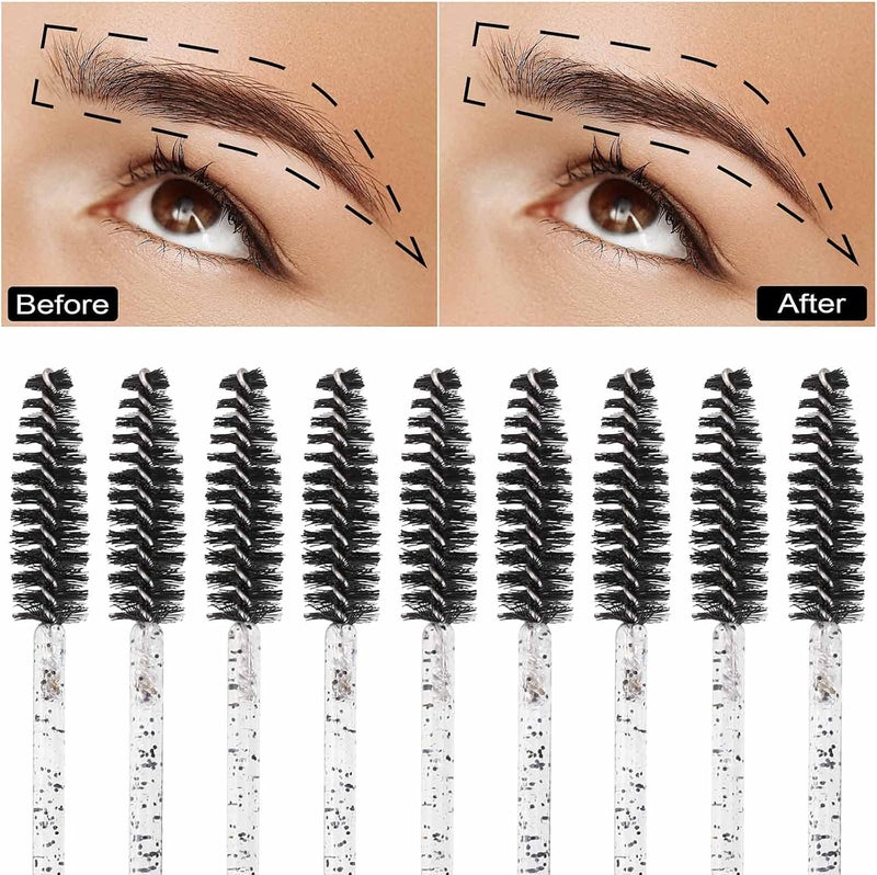 Tbestmax 500 Disposable Mascara Wands Eyelash Brush Spoolies for Eyebrow Eye Lash Extension Black - Image 3