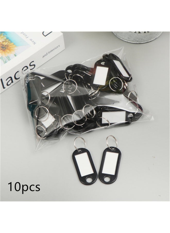 Generic 10pcs Multicolor Plastic Keychain Luggage ID Name Tags Hotel Number Classification Card for Women Men Car Bag Backpack Pendant-Color:J  - Image 1