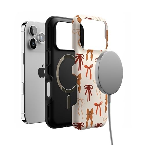 Casely iPhone 17 Pro Case | Fall Girlie | Pumpkin Spice Bows | Bold Protective Design | MagSafe Compatible Design - Image 4