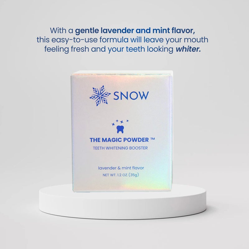 Snow Magic Teeth Whitening Powder with Hydroxyapatite â€“ Tooth Polisher for Sensitive Teeth, Toothpaste Booster for Teeth Cleaning & Color Correction - Lavender & Mint Flavor, 35g - Image 5