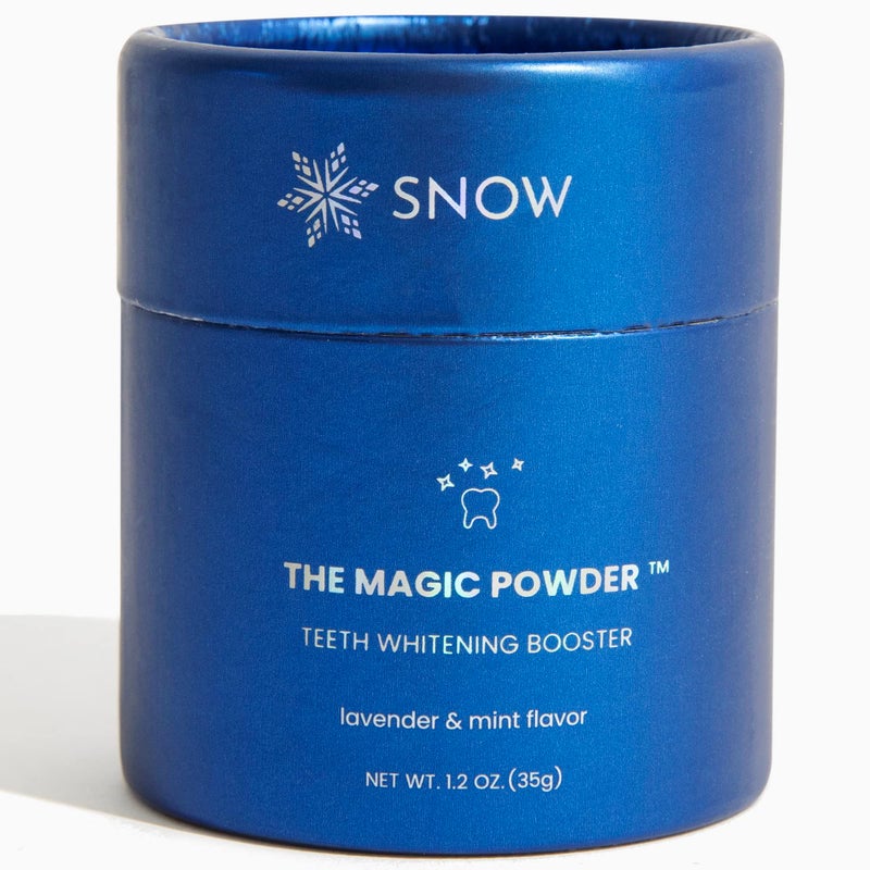 Snow Magic Teeth Whitening Powder with Hydroxyapatite â€“ Tooth Polisher for Sensitive Teeth, Toothpaste Booster for Teeth Cleaning & Color Correction - Lavender & Mint Flavor, 35g - Image 1