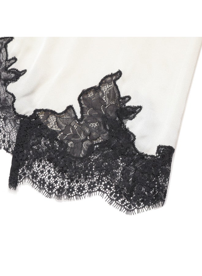 Zara silky Sophisticated Lace Slit Midi Skirt - Image 4