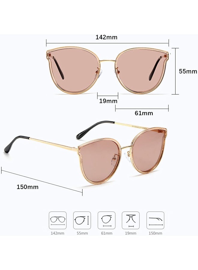 NALANDA NALANDA Womens NLD-29920-BR Sunglasses, Brown-29920, 142mm - Image 3