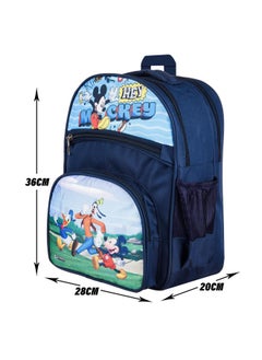 Kuber Industries Kuber Industries Disney Hey Mickey School Bags | Kids School Bags | Student Bookbag | Travel Backpack | School Bag for Girls & Boys | School Bag with 4 Compartments | Navy Blue  - Image 3