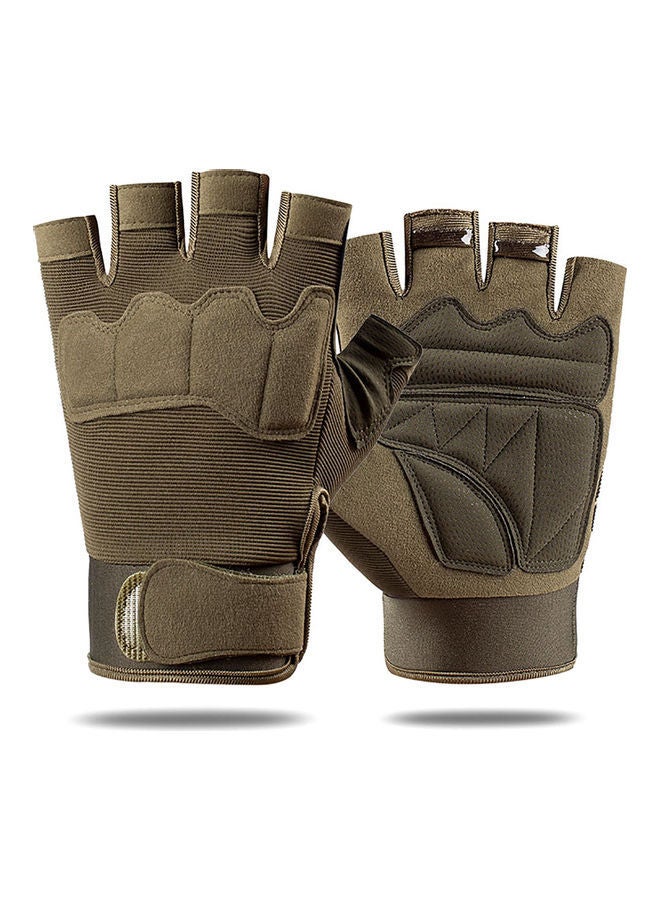NIBEMINENT Half Finger Anti-Slip Wearproof Gloves M - Image 1