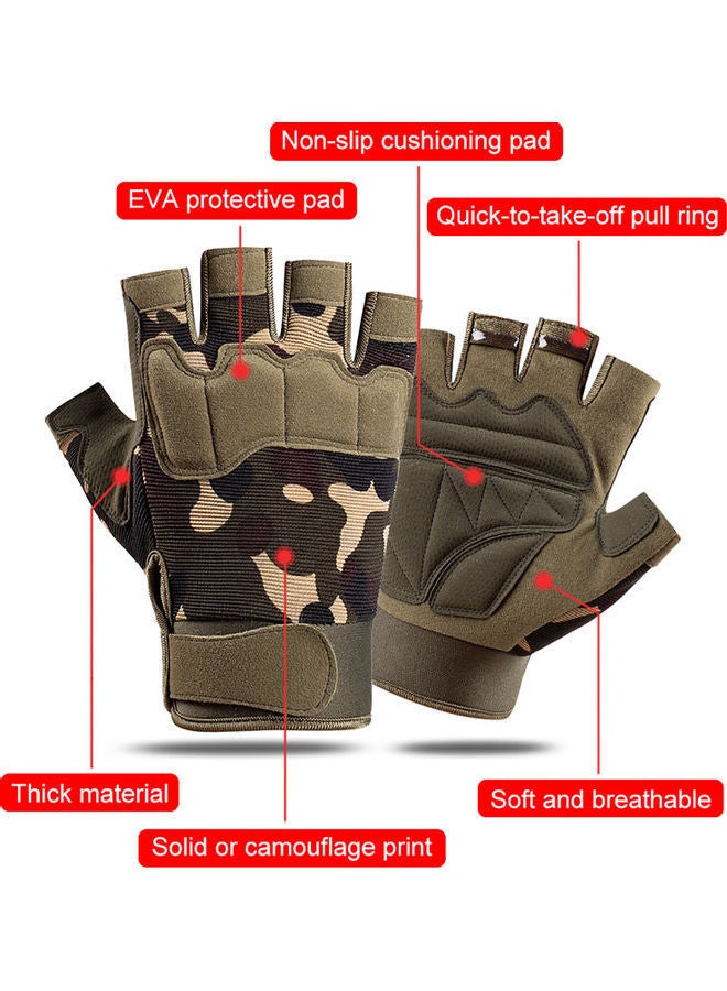 NIBEMINENT Half Finger Anti-Slip Wearproof Gloves M - Image 2