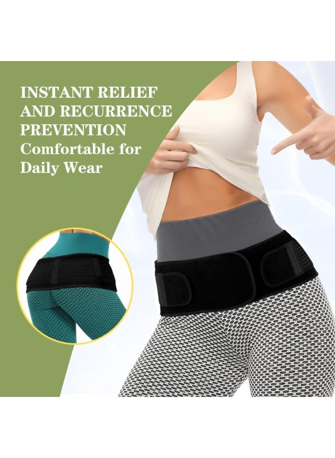 FDTY حزام الورك العجزي الحرقفي للنساء والرجال الذي يخفف آلام العصب الوركي والحوض وأسفل الظهر والساق والعصب العجزي الناتجة عن خلل في المفصل العجزي الحرقفي | دعامة المدور - Image 3