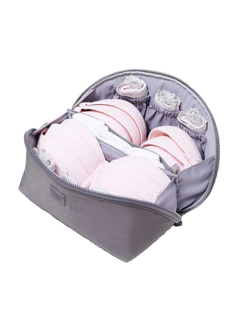 Underwear Storage Bag Underwear Organizer Bag Travel Lingerie Pouch Organizer Portable Closet Organizers for Bra, Socks, Underwear，Cosmetic(Grey)  - Image 1