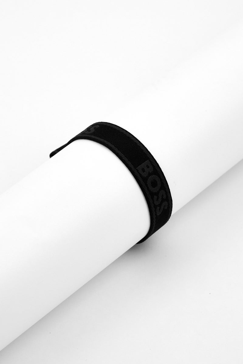 BOSS Men Adjustable Nylon Bracelet, Black  - Image 1