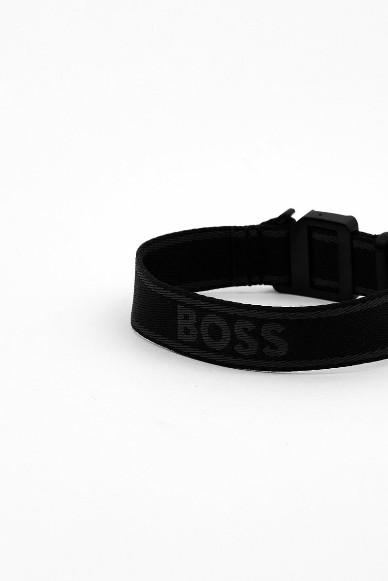 BOSS Men Adjustable Nylon Bracelet, Black  - Image 4