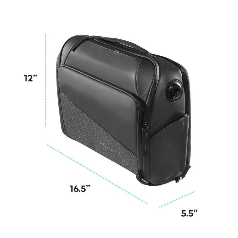 NOMATIC Messenger Bag - Formal Laptop Computer Bag and Briefcase - Crossbody Bag/Shoulder Bag and RFID Safe Travel Bag - 15-Inch Laptop Bag and Work Bag (Black) - Image 4