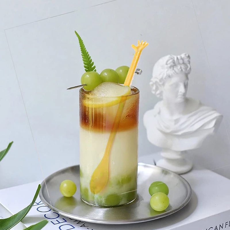 Foyara Hand-Shaped Tea Coffee Stirring Spoon 8 Inch Plastic Long Handle Mixing Spoons For Latte Machiatto Tall Iced Tea Cocktail Ice Cream Longdrink Spoons Set Of 12 - Image 3