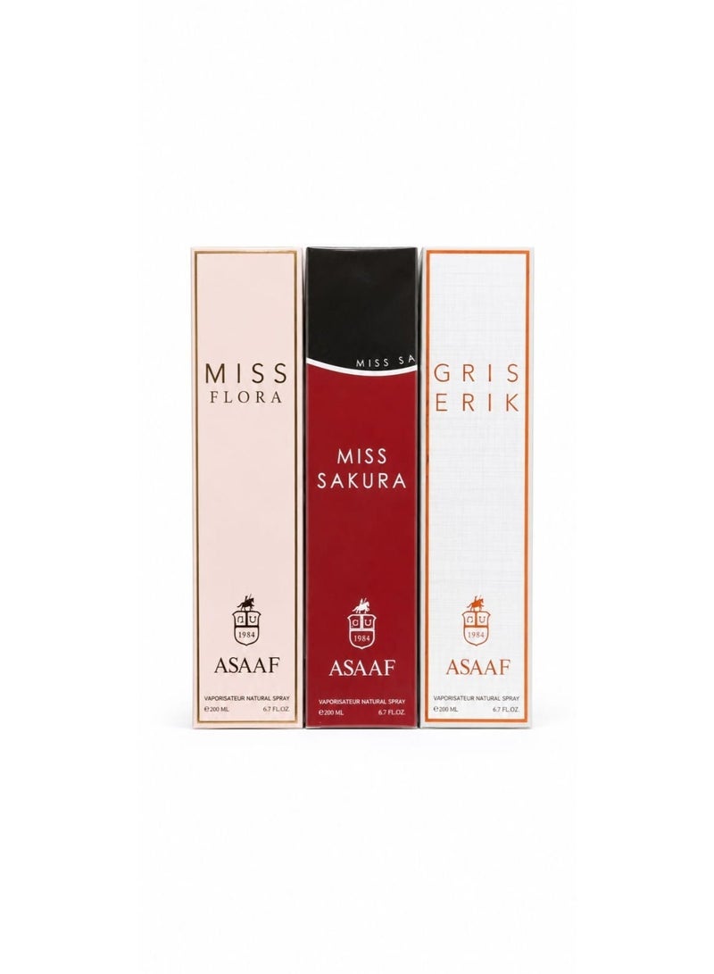 PACKAGE ASAAF FOR WOMEN 3* PCS 200 ML